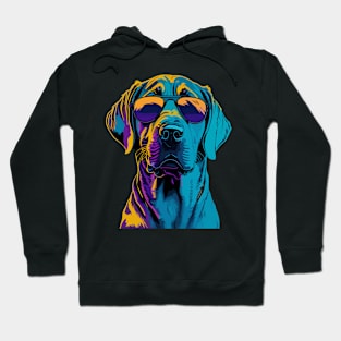 Neon Labrador Retrievers with Sunglasses Hoodie